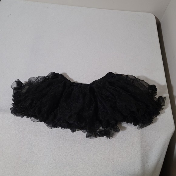 O/S Be Wicked! Micro Mini tutu petticoat skirt tulle Ruffle Black - Picture 11 of 11